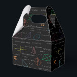Colourful Mathematics Equations Math Formulas  Favour Box<br><div class="desc">A colourful mathematics equations and formulas pattern on a black background. An ideal design for math teachers,  mathematic enthusiasts,  scientists,  math students,  mathematics tutors,  arithmetic etc. A modern math pattern for back to school students and teachers etc.</div>
