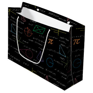 Colourful Mathematics Equations Math Formulas  Large Gift Bag