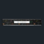 Colourful Mathematics Equations Math Formulas  Ruler<br><div class="desc">A colourful mathematics equations and formulas pattern on a black background. An ideal design for math teachers,  mathematic enthusiasts,  scientists,  math students,  mathematics tutors,  arithmetic etc. A modern math pattern for back to school students and teachers etc.</div>