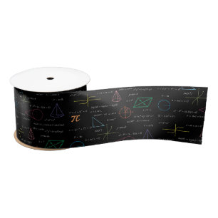 Colourful Mathematics Equations Math Formulas  Satin Ribbon
