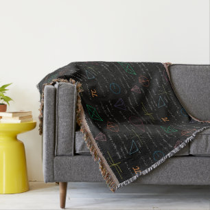 Colourful Mathematics Equations Math Formulas  Throw Blanket