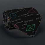 Colourful Mathematics Equations Math Formulas  Tie<br><div class="desc">A colourful mathematics equations and formulas pattern on a black background. An ideal design for math teachers,  mathematic enthusiasts,  scientists,  math students,  mathematics tutors,  arithmetic etc. A modern math pattern for back to school students and teachers etc.</div>