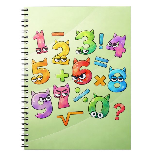 Colourful Maths Numbers Notebook for Primary Schoo (Front)