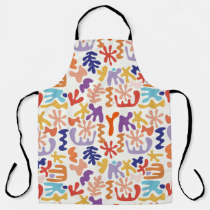 Colourful Matisse Pattern Abstract Botanical Shape Apron