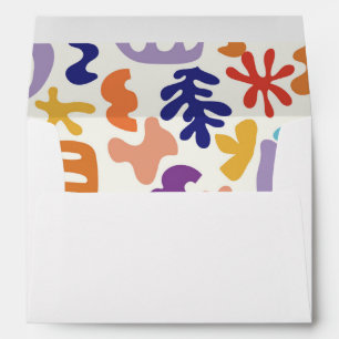 Colourful Matisse Pattern Abstract Botanical Shape Envelope