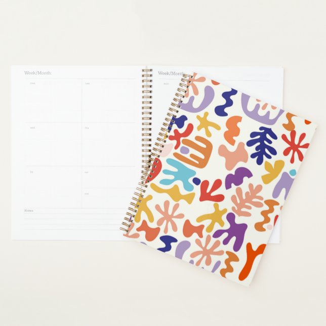 Colourful Matisse Pattern Abstract Botanical Shape Planner (Display)