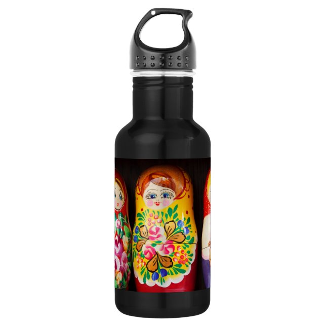 Colourful Matryoshka Dolls 532 Ml Water Bottle (Front)