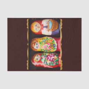Colourful Matryoshka Dolls Tissue Paper