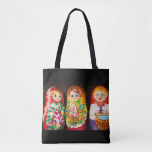 Colourful Matryoshka Dolls Tote Bag