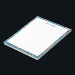 Colourful Maximalist Boho Abstract Personalised Notepad<br><div class="desc">Wild and loud maximalism pattern of trendy boho abstract shapes in blue,  green,  yellow,   and orange.</div>