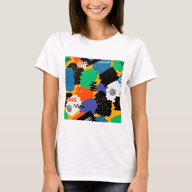 Colourful Maximalist Design  T-Shirt (Front)