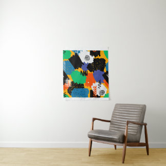 Colourful Maximalist Design  Tapestry