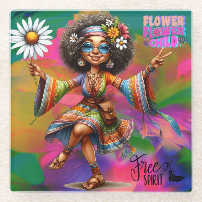 Colourful-Me Hippie Chic Flower Coaster (Front)