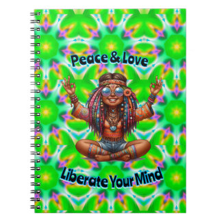Colourful-Me Hippie Chic Liberation Spiral Noteboo Notebook