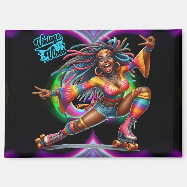 Colourful-Me Hippie Chic Vintage Magnet (Front)