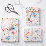 Colourful Meadow Wildflowers Pattern Boho Elegant Wrapping Paper Sheet<br><div class="desc">Elegant and romantic watercolor wildflower wrapping paper,  perfect for adding a delicate,  heartfelt touch to weddings,  bridal showers,  anniversaries,  and thoughtful gifts. Featuring soft blooms in blush,  sage,  and sunny hues,  this charming design brings beauty and joy to every surprise,  making each moment feel extra special.</div>