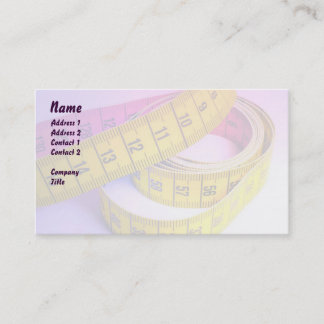 Colourful measuring tape business card