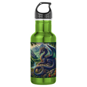 Colourful, Mediaeval Dragon castle 532 Ml Water Bottle