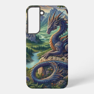 Colourful, Mediaeval Dragon castle Samsung Galaxy Case