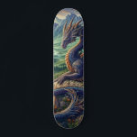 Colourful, Mediaeval Dragon castle Skateboard<br><div class="desc">.</div>