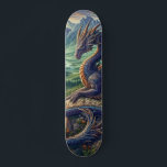 Colourful, Mediaeval Dragon castle Skateboard<br><div class="desc">.</div>