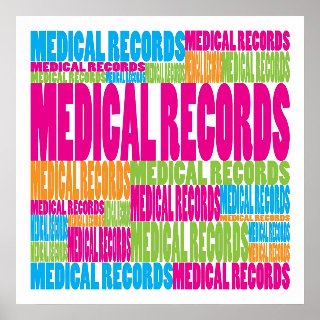 Colourful Medical Records Poster (Front)
