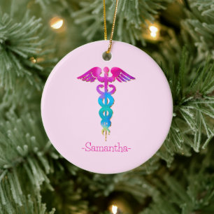 Colourful Medical Sign Ceramic Tree Decoration
