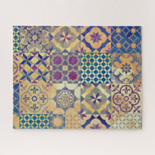 Colourful Mediterranean & Aegean traditional tiles Jigsaw Puzzle
