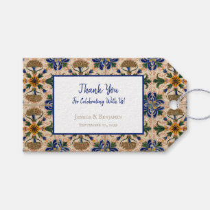 Colourful Mediterranean Vintage Floral Pattern  Gift Tags