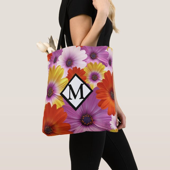 Colourful Medley of African Daisies Flowers Tote Bag (Close Up)