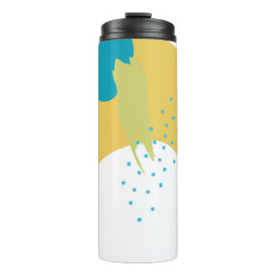 Colourful Memphis design background vintage80's, 9 Thermal Tumbler