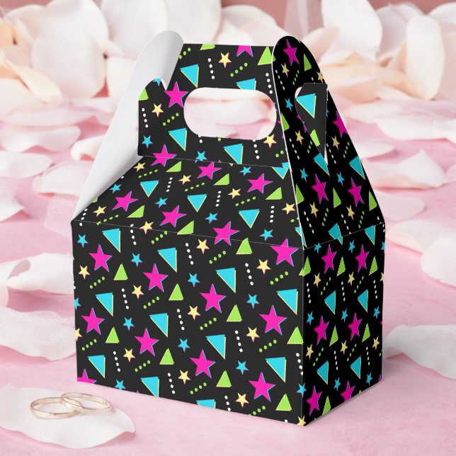 Colourful Memphis Pattern 90s Retro Birthday Party Favour Box (Wedding)