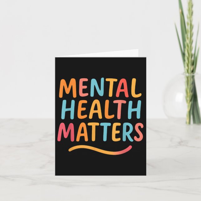 Colourful Mental Health Awareness S  Card (Front)