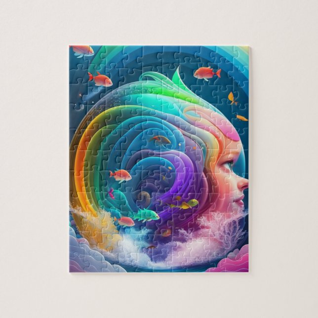 Colourful Mermaid Jigsaw Puzzle (Vertical)