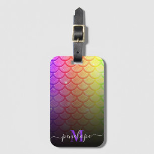 Colourful Mermaid Luggage Tag