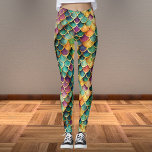 Colourful Mermaid Scales Leggings<br><div class="desc">Colourful Mermaid Scales</div>