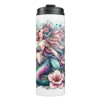 Colourful Mermaid Thermal Tumbler