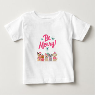 Colourful Merry and Bright Christmas 2023 Family  Baby T-Shirt