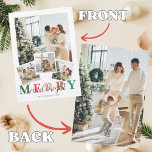 Colourful Merry and Bright Christmas Photo Holiday Card<br><div class="desc">Spread the joy of the season with our 'Colourful Merry and Bright Christmas' Photo Holiday Card. Showcase four delightful photos on the front and one large photo on the back. Add a personal touch by including your family name. This card is a perfect way to share your holiday happiness and...</div>