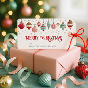 Colourful Merry Christmas Gift Tags
