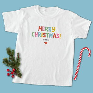 Colourful Merry Christmas Matching Family Baby T-Shirt