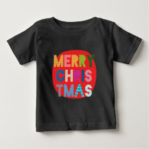 Colourful Merry Christmas T-Shirt for Kids