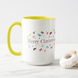 Colourful Merry Christmas Watercolor Mug