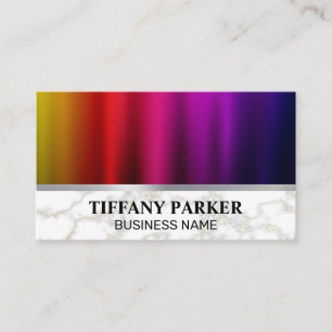 Colourful Metallic Background Business Card