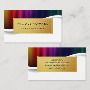 Colourful Metallic Background Business Card