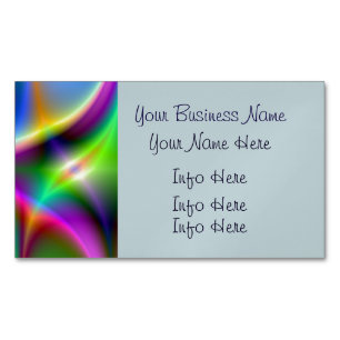 Colourful Metallic Fractal Lustre Magnetic Business Card