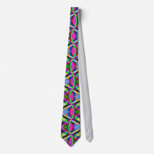 Colourful Metallic Fractal Lustre Tie