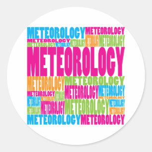 Colourful Meteorology Classic Round Sticker