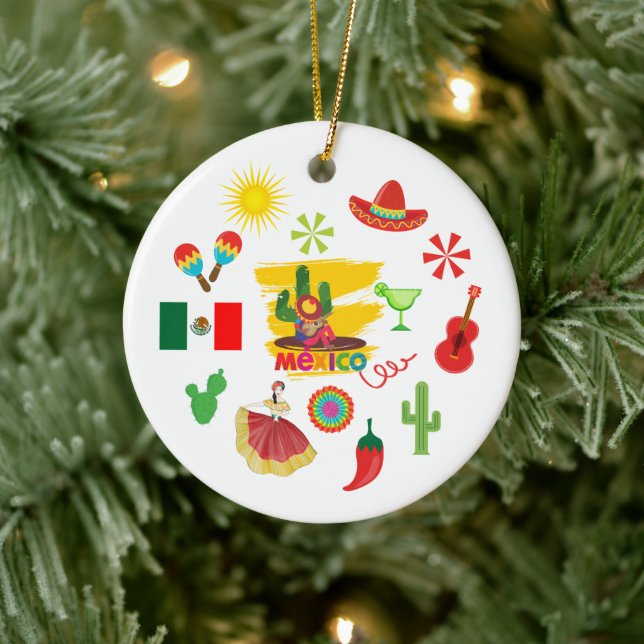 Colourful Mexican Christmas Ornament (Tree)