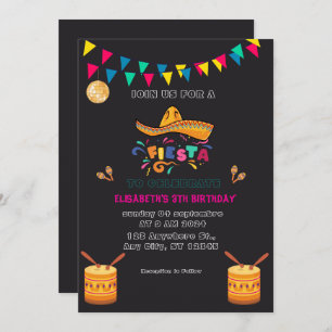 Colourful Mexican Fiesta Birthday Invitation